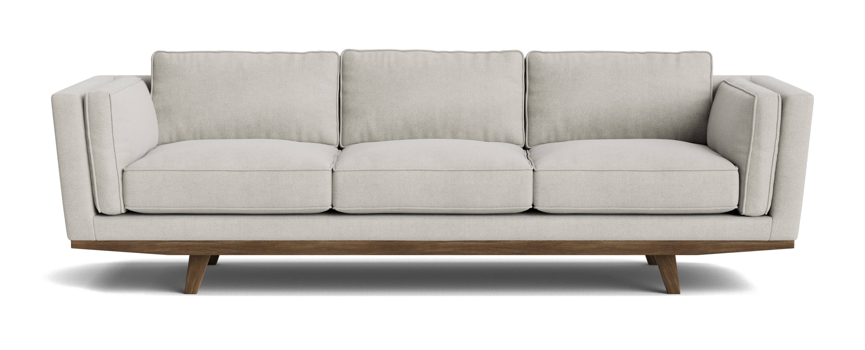 G: Shown in Stonecrop Natural fabric and walnut base