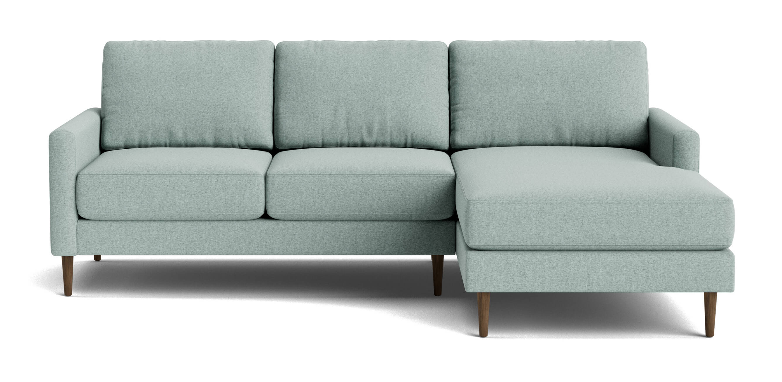 G: Lala Chaise Right Sectional in Mahonia Verde fabric