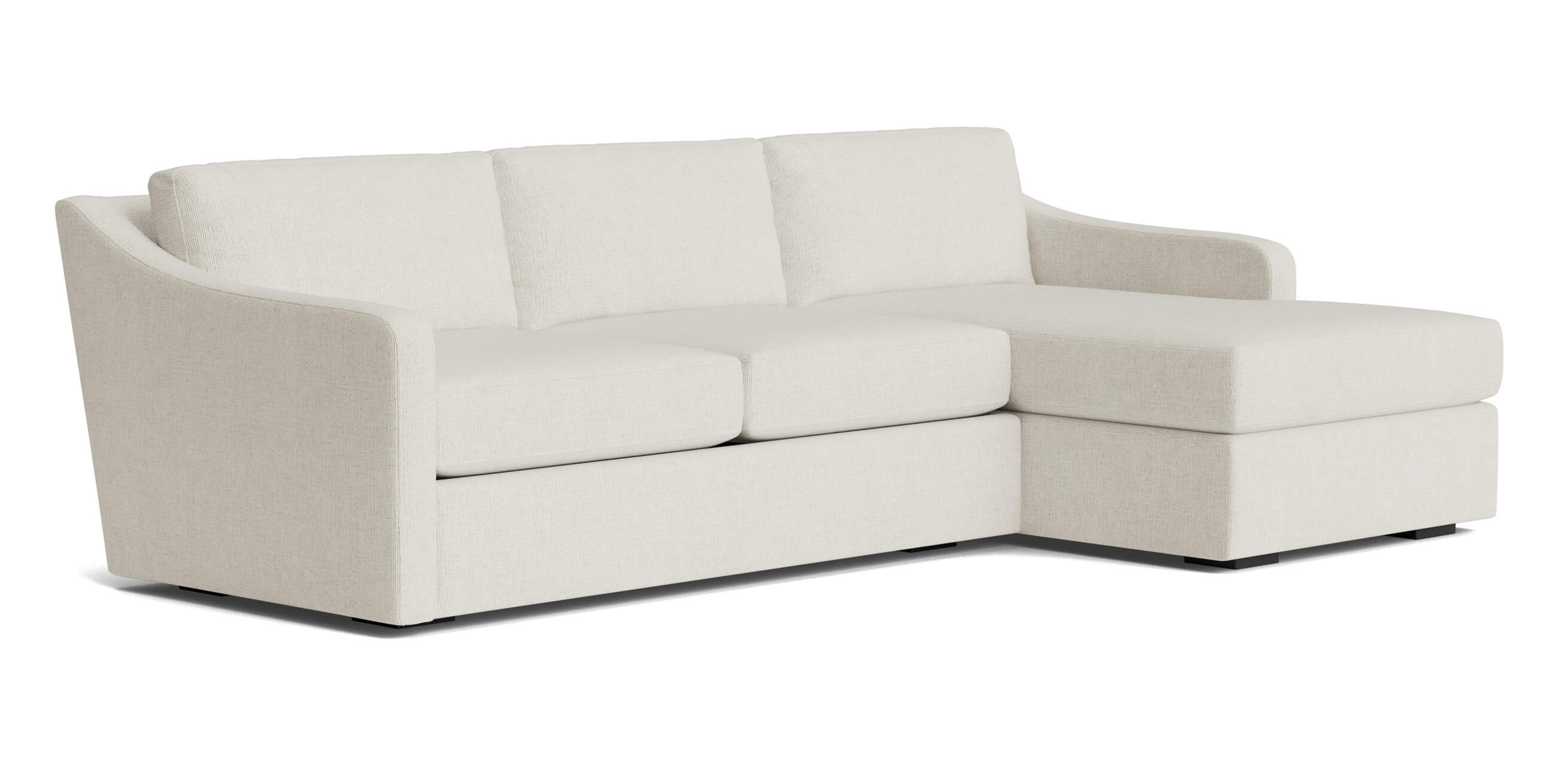 G: Meera Chaise Right Sectional in Buckbrush Tweed Custard fabric