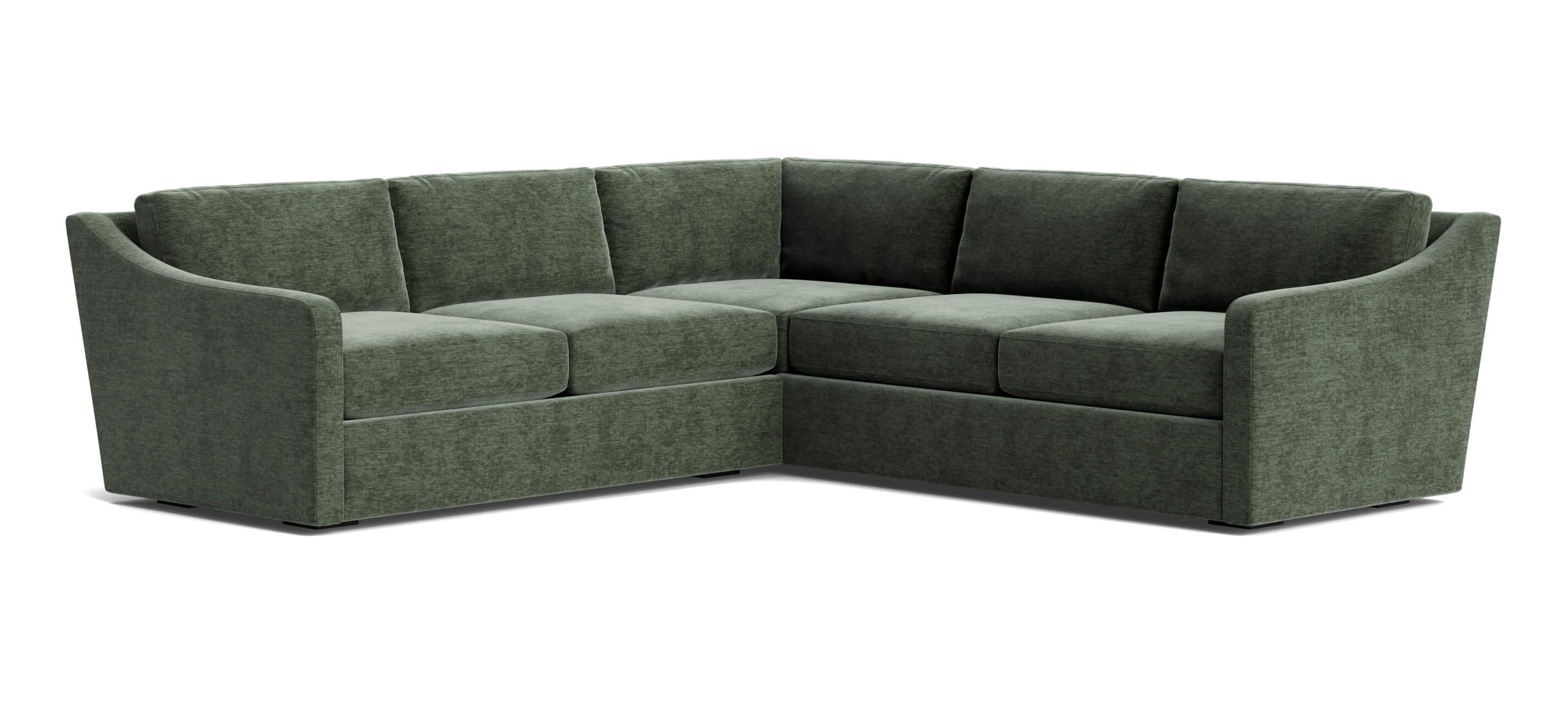 G: Meera Corner Sectional in Willow Chenille Jungle fabric