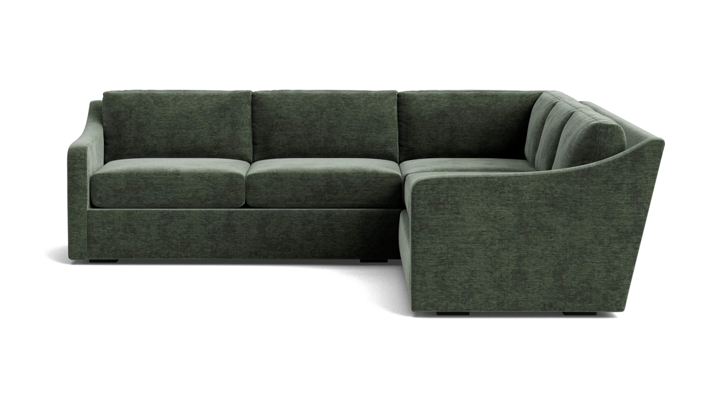 G: Meera Corner Sectional in Willow Chenille Jungle fabric