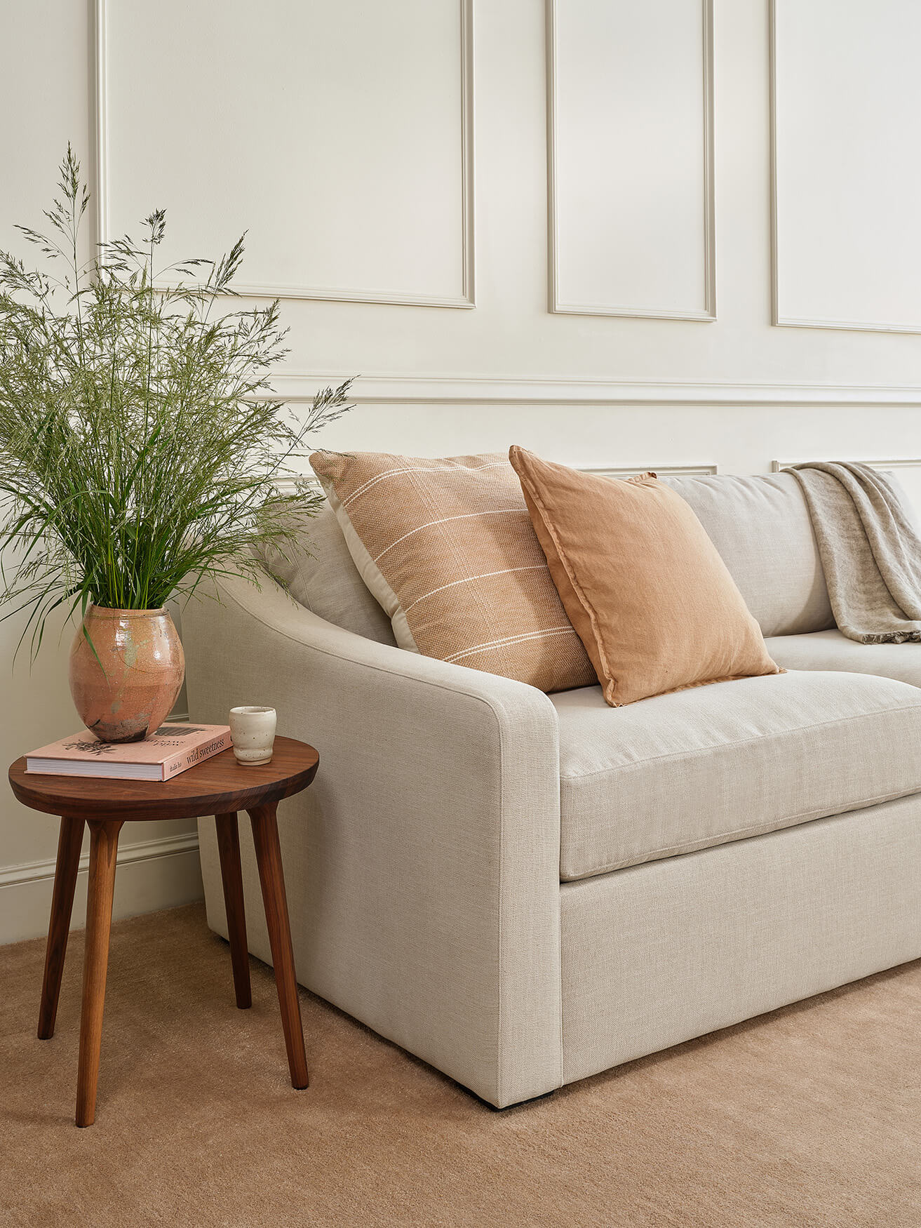 IRL: Meera Sofa in Huckleberry Chenille Sorrell fabric