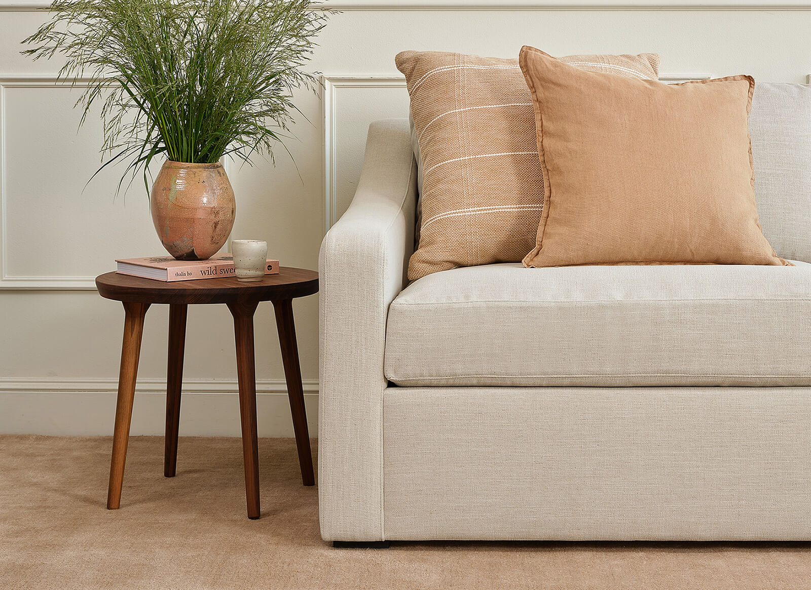 IRL: Meera Sofa in Huckleberry Chenille Sorrell fabric