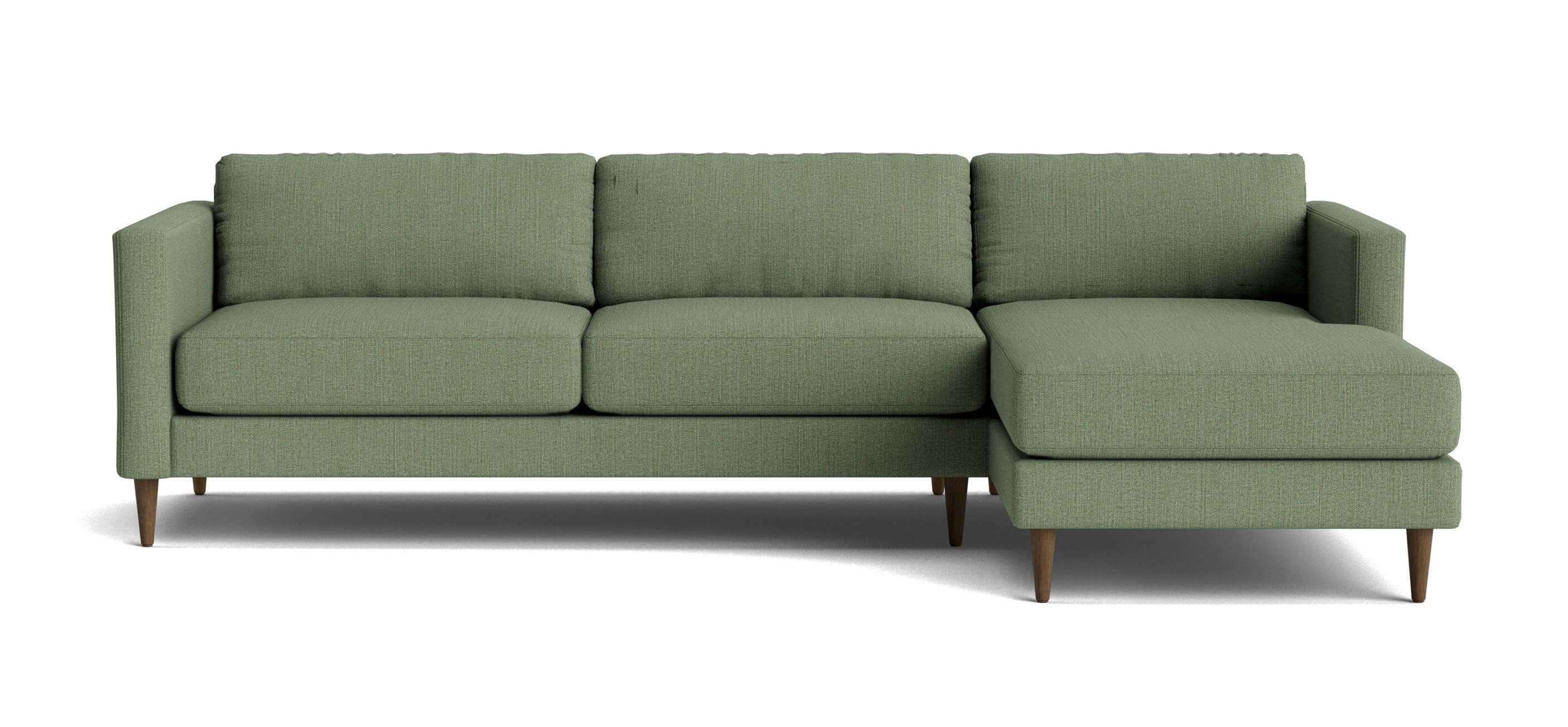 G: Mota Chaise Right Sectional in Juneberry Tarragon fabric