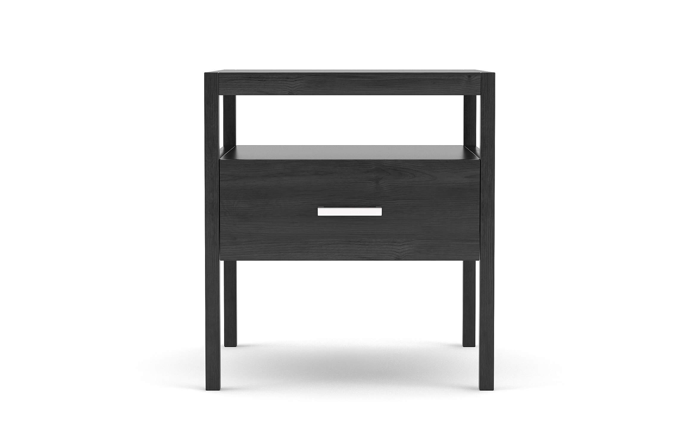 Palder Nightstand in Black Oak with Brushed Nickel Pull