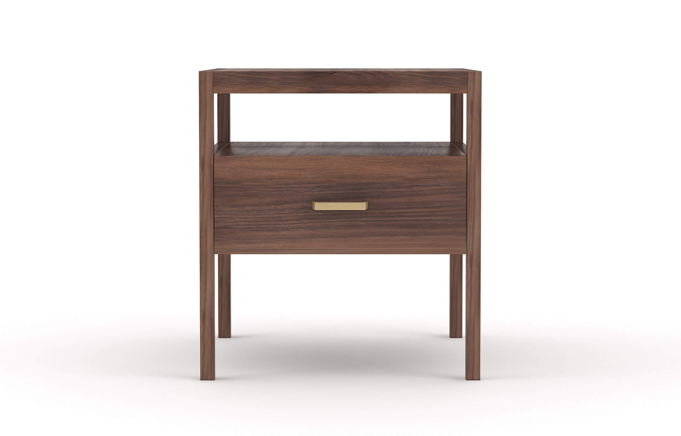 Palder Nightstand in Walnut with Brass Pull