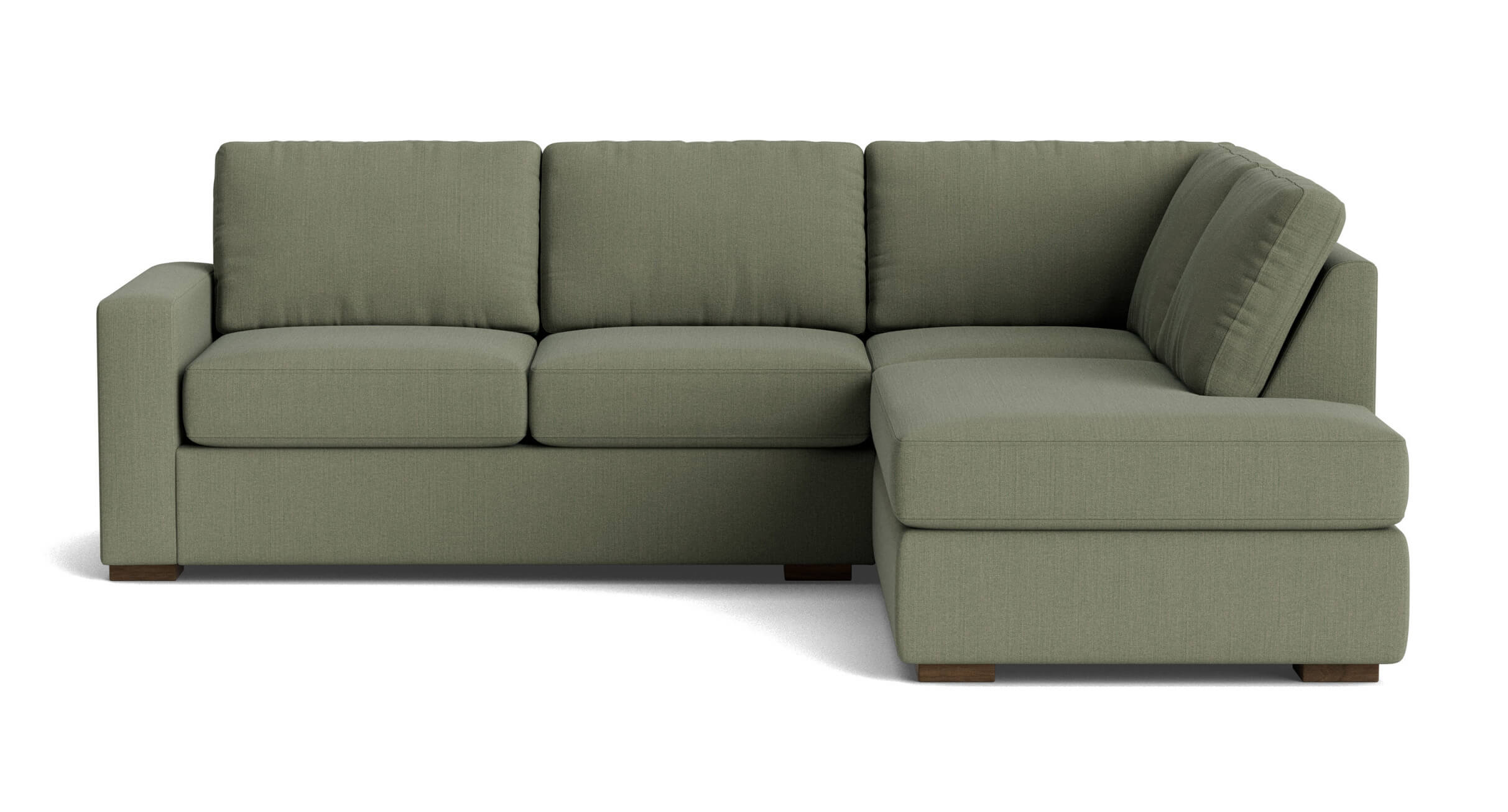 G: Rio Bumper Right Sectional in Juneberry Caribou fabric