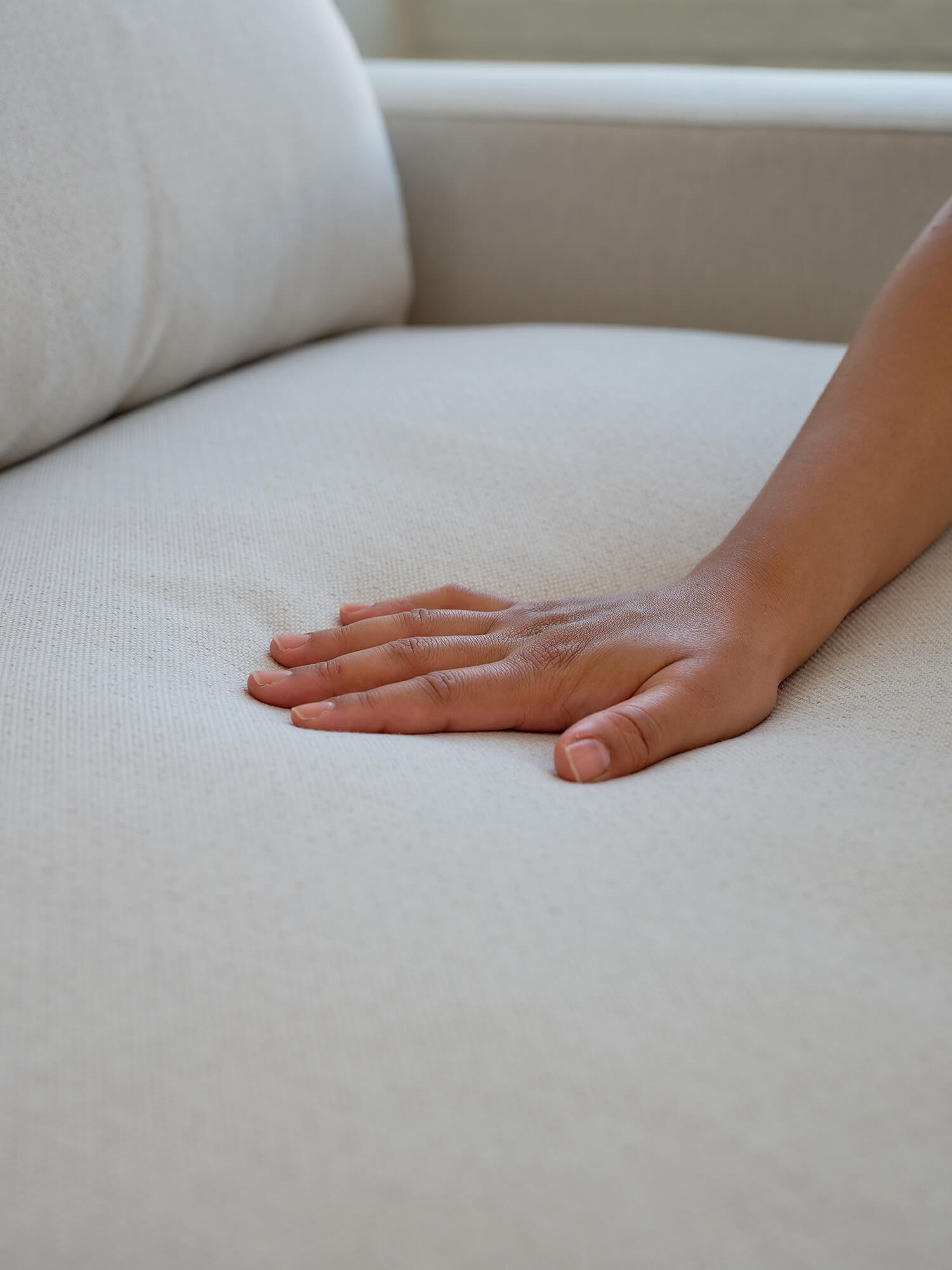 IRL: Rio Chair in Alpine Oyster fabric