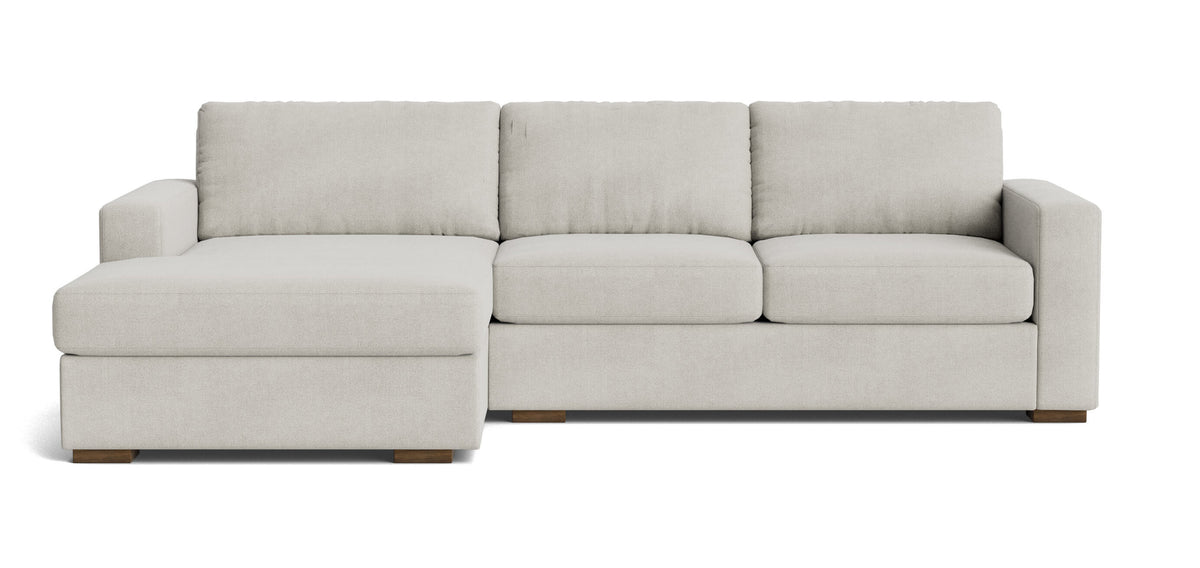 G: Rio Grand Chaise Left Sectional in Stonecrop Linen Natural fabric