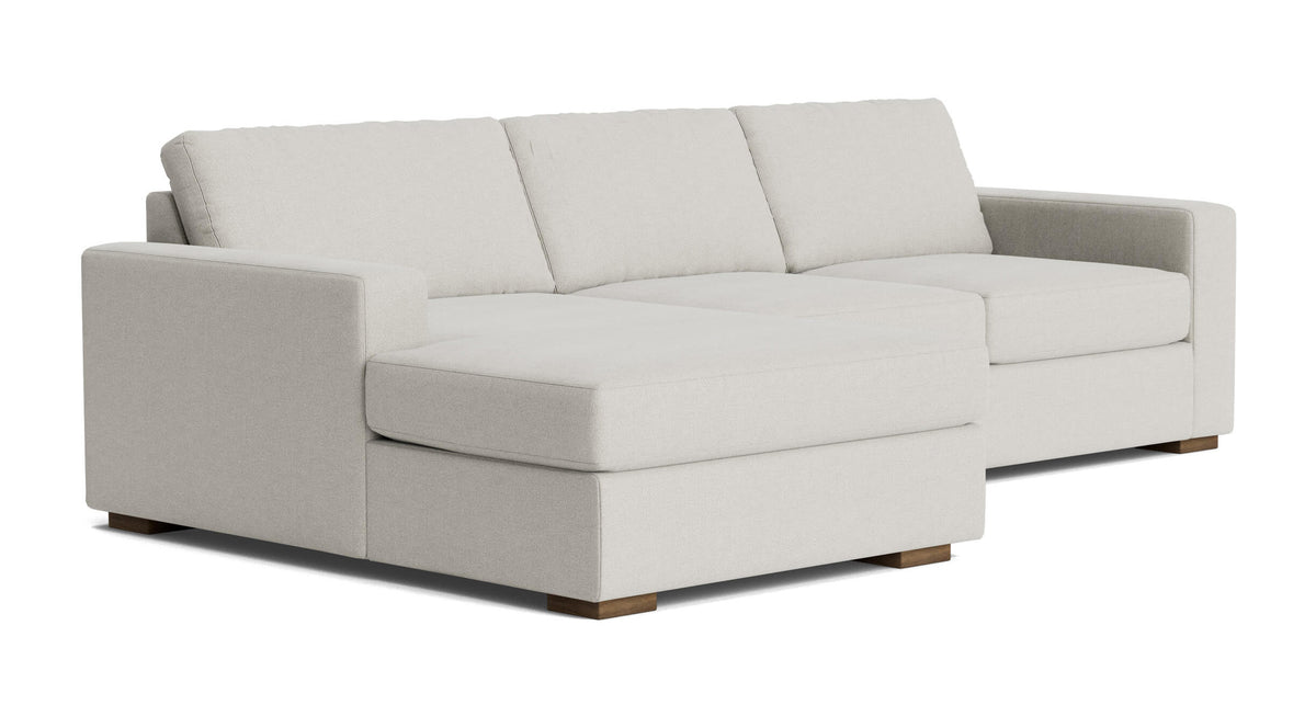 G: Rio Grand Chaise Left Sectional in Stonecrop Linen Natural fabric