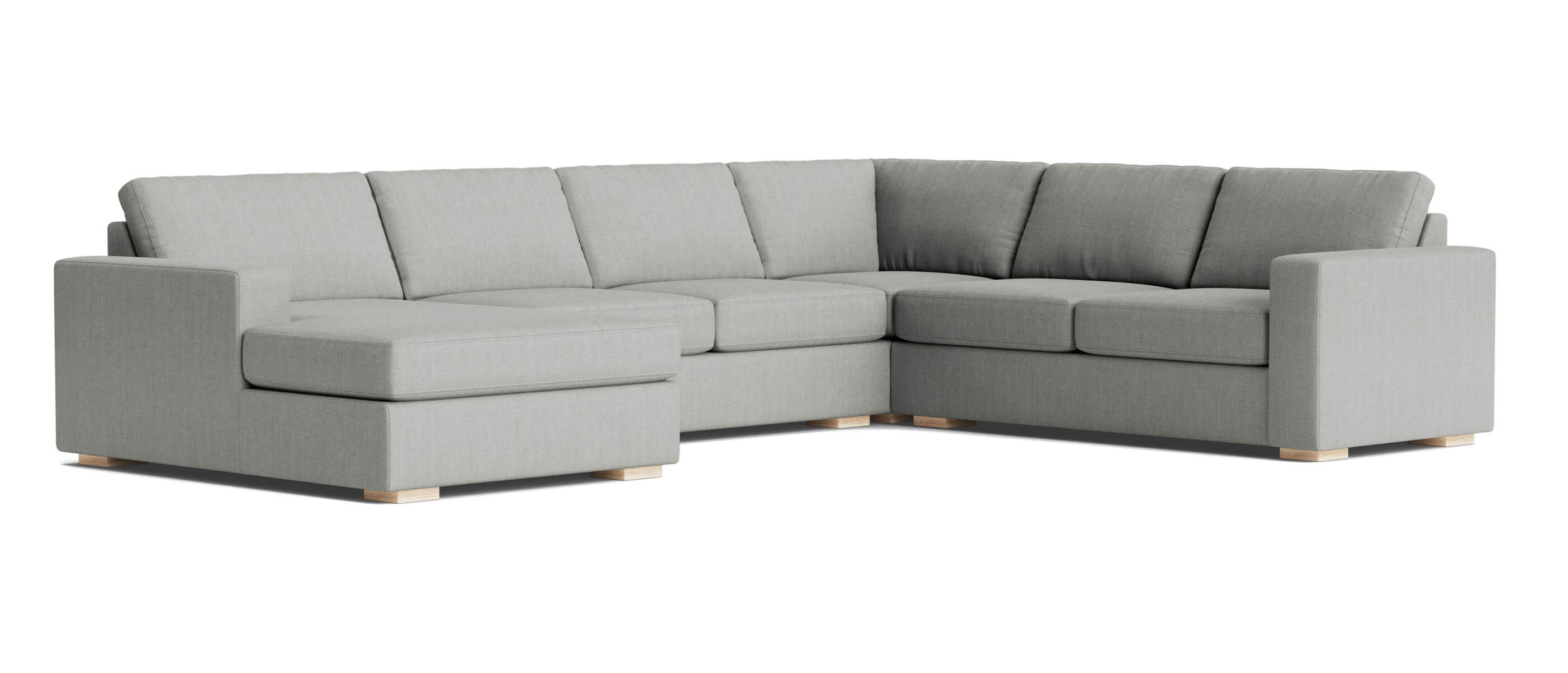 G: Rio Plush U Sectional in Juneberry Cobblestone fabric