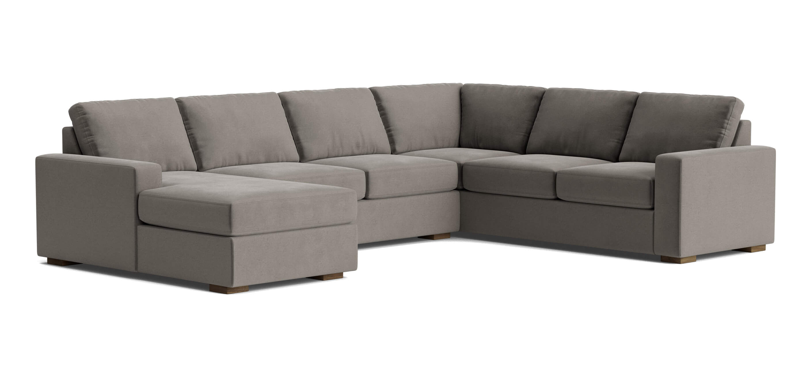 G: Rio U Sectional in Aster Velvet Taupe