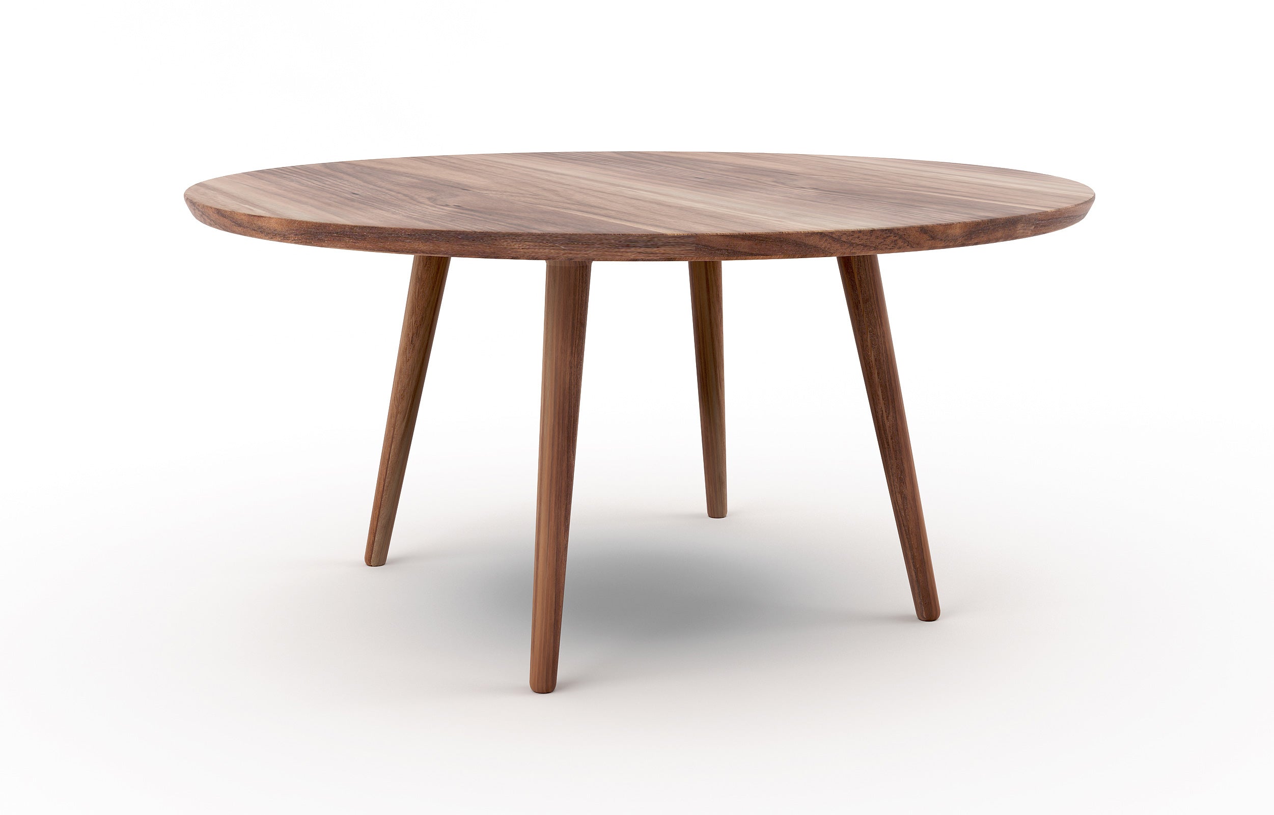 Voya Round Dining Table in Walnut from Angle