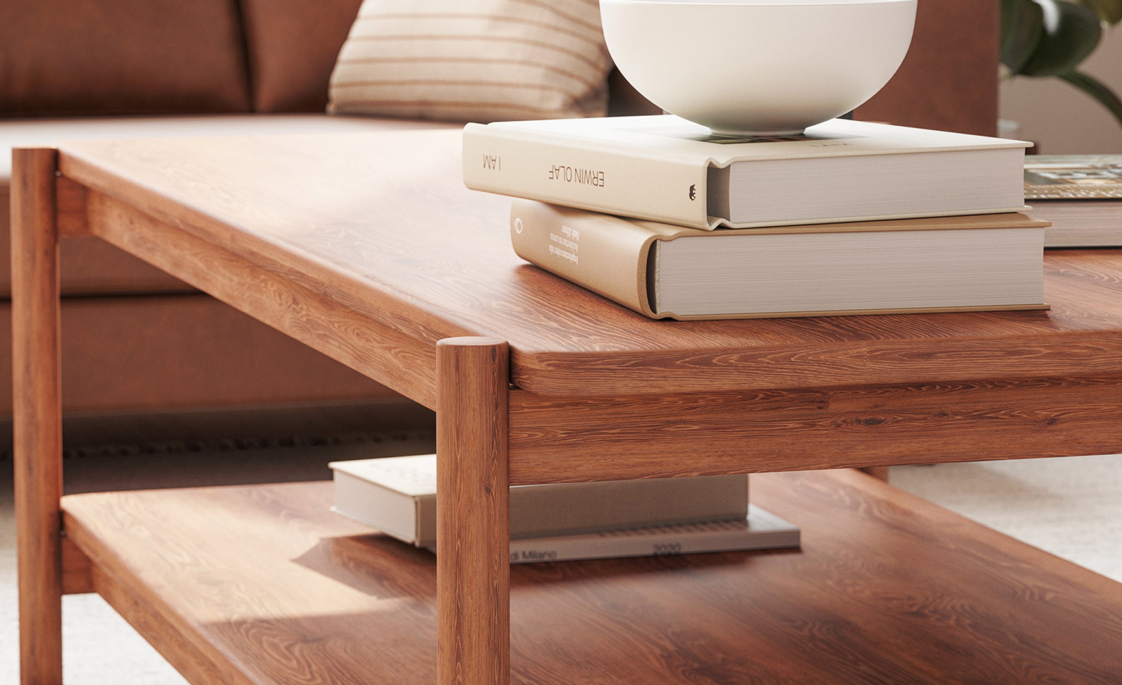 Iris 3 Tier Shelf by Medley - Maple or Walnut Domestic Harwood -Sustainable Mid-Century Modern Furniture