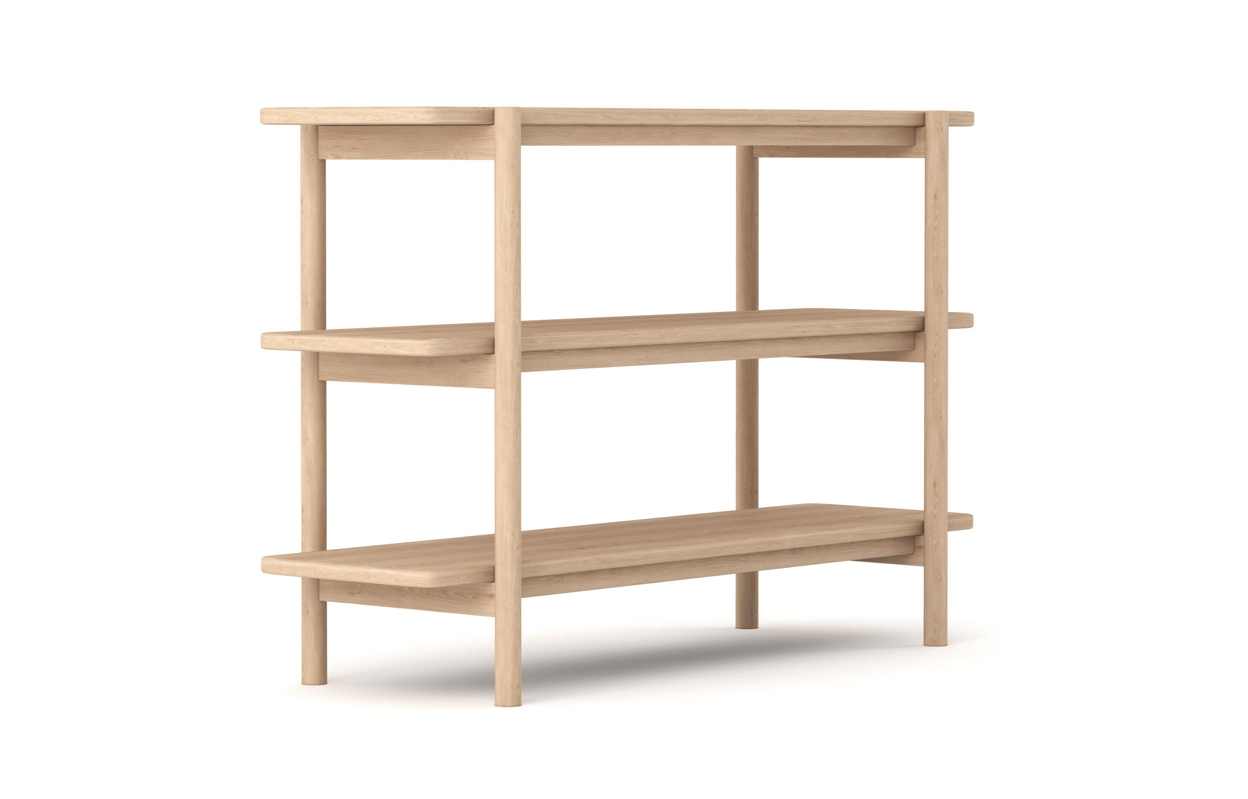 Iris 3 Tier Shelf by Medley - Maple or Walnut Domestic Harwood -Sustainable Mid-Century Modern Furniture