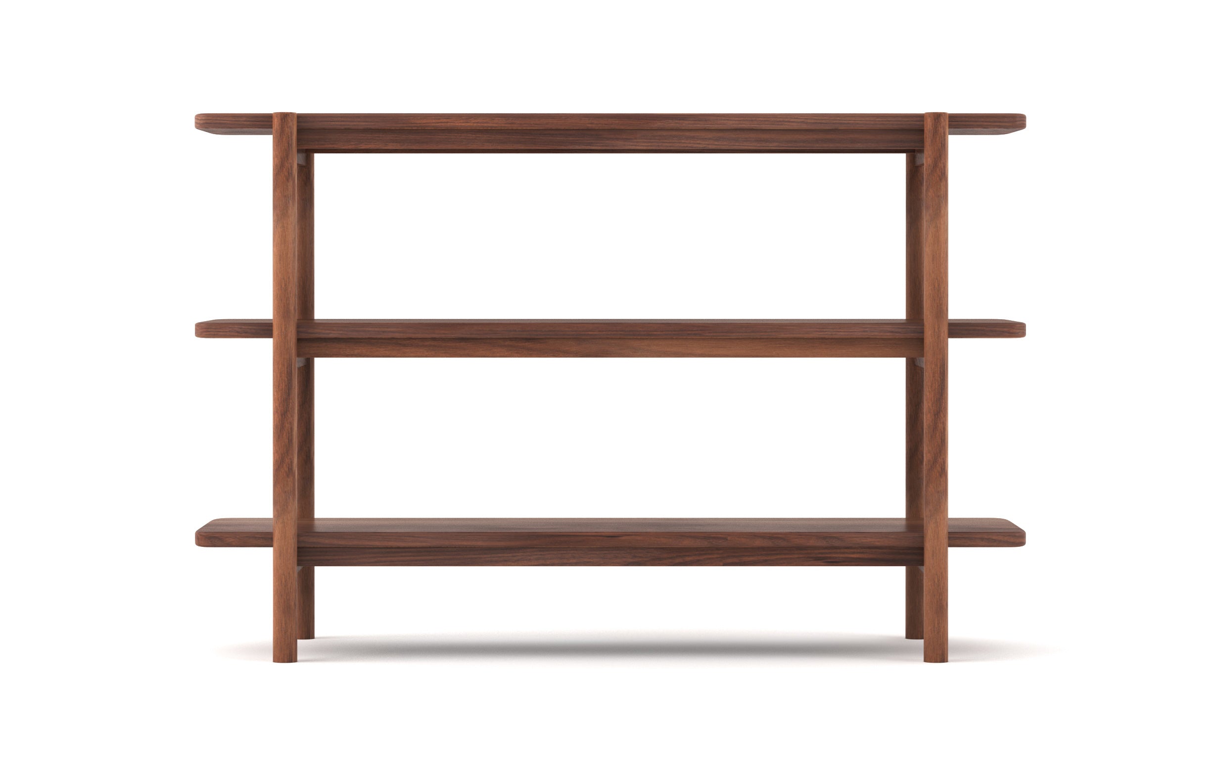 Iris 3 Tier Shelf by Medley - Maple or Walnut Domestic Harwood -Sustainable Mid-Century Modern Furniture