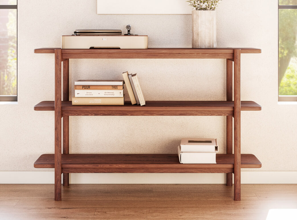 Iris 3-tier shelf in walnut