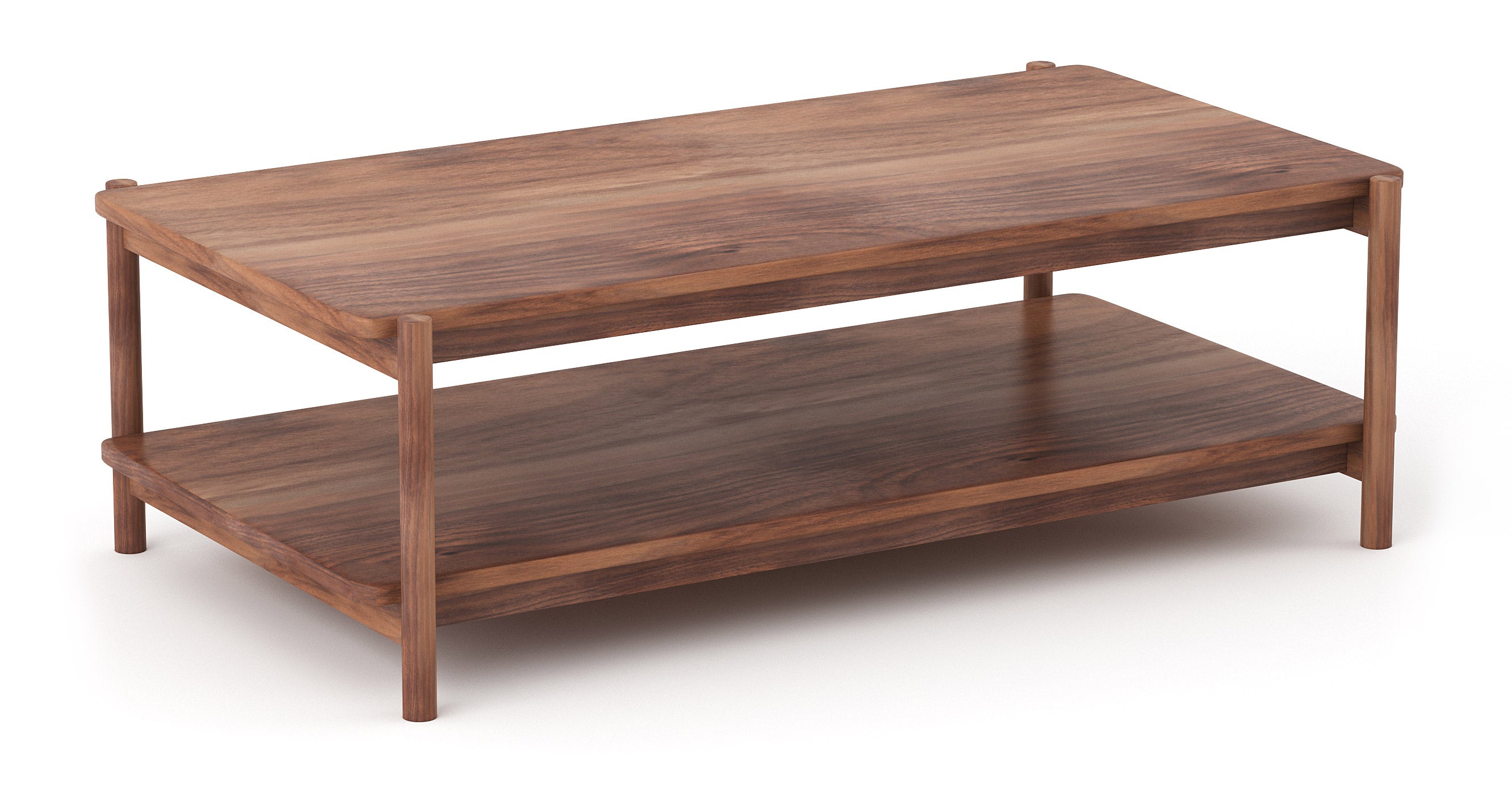Iris 3 Tier Shelf by Medley - Maple or Walnut Domestic Harwood -Sustainable Mid-Century Modern Furniture