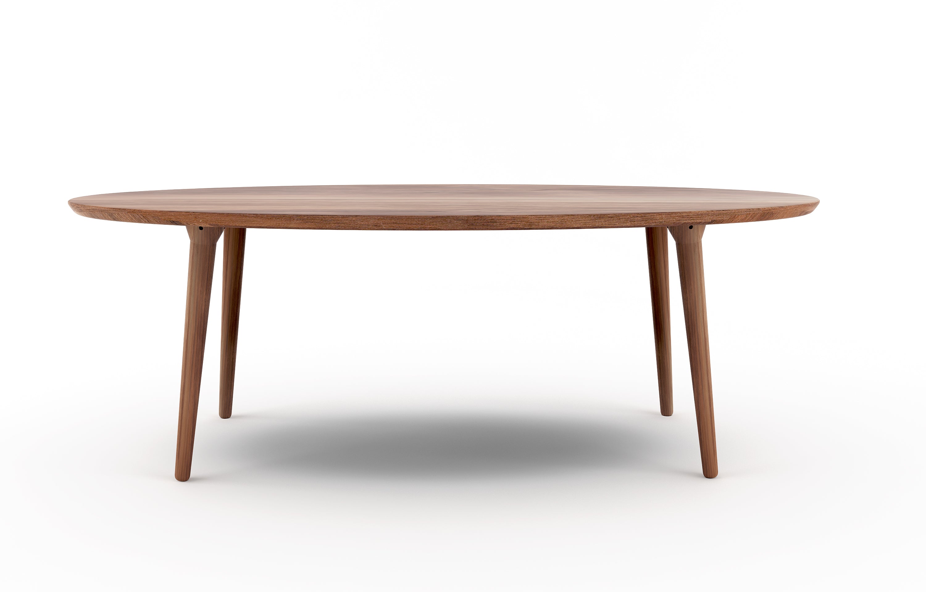 Voya Oval Dining Table in Walnut from side