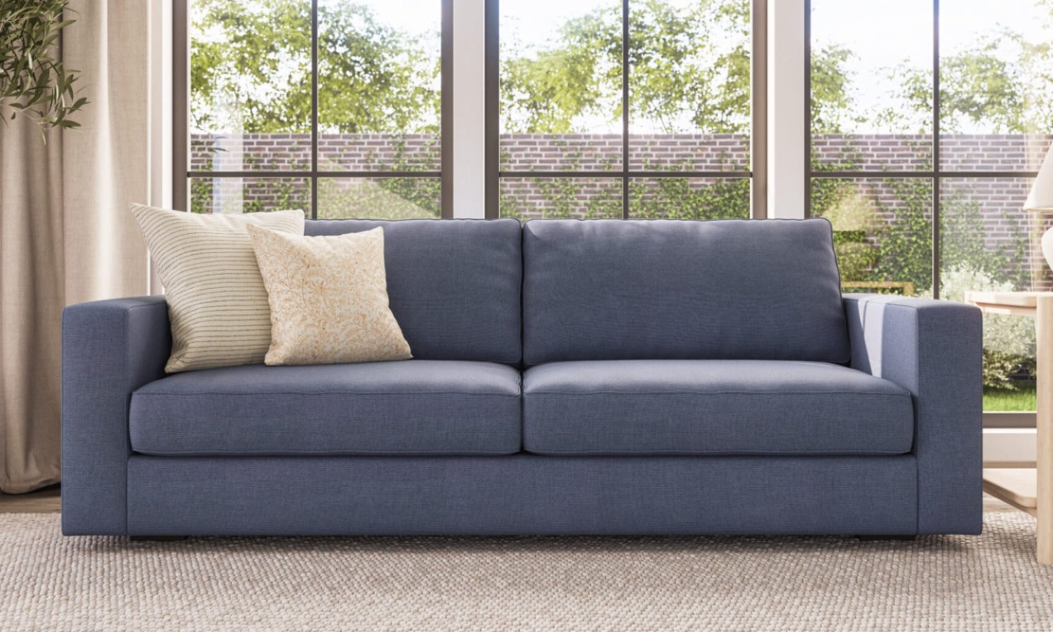 G: 88" Rio Sofa shown in Texture French Blue fabric