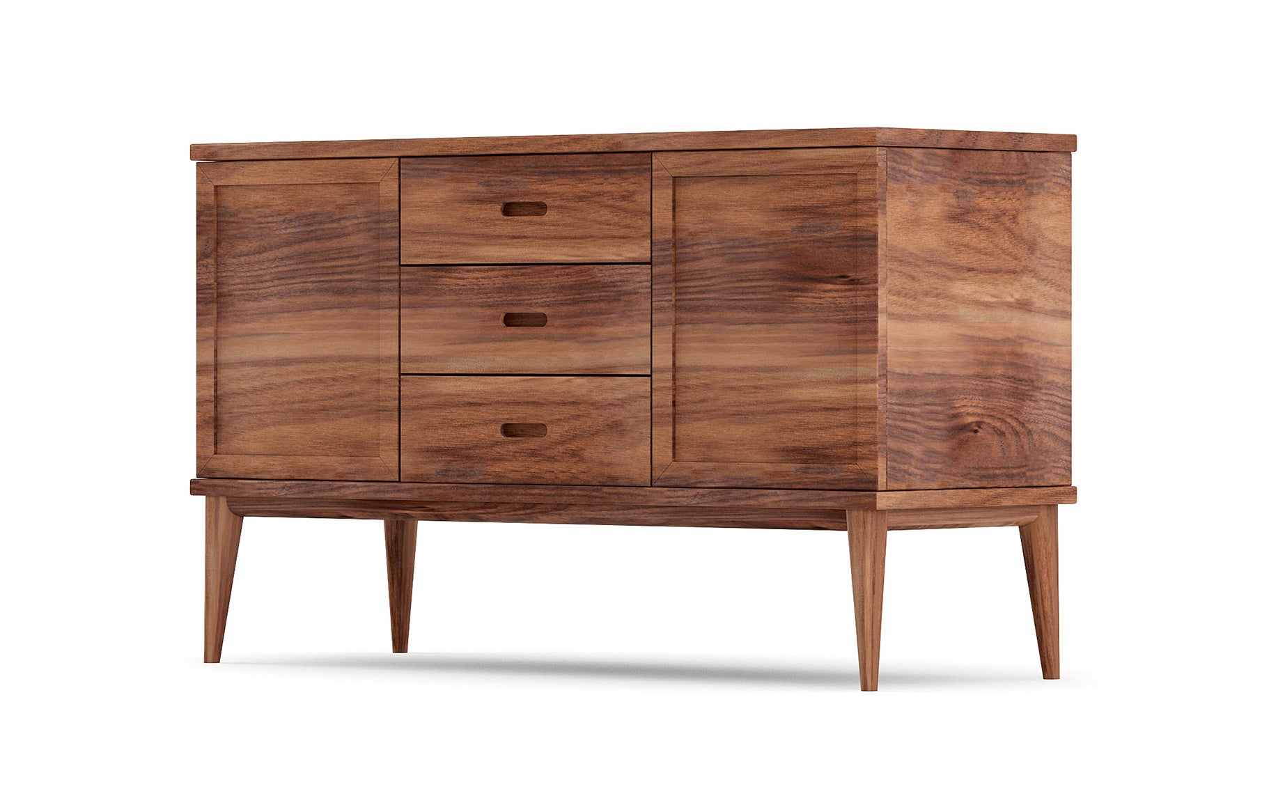 G: Harrison Credenza from Angle in Walnut
