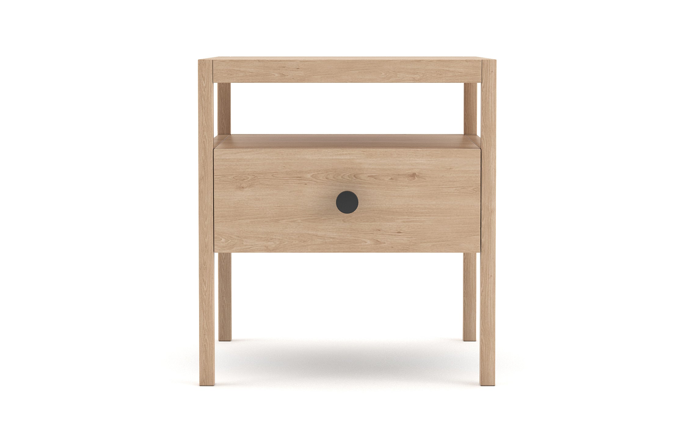 Palder Nightstand in Maple with Black Knob