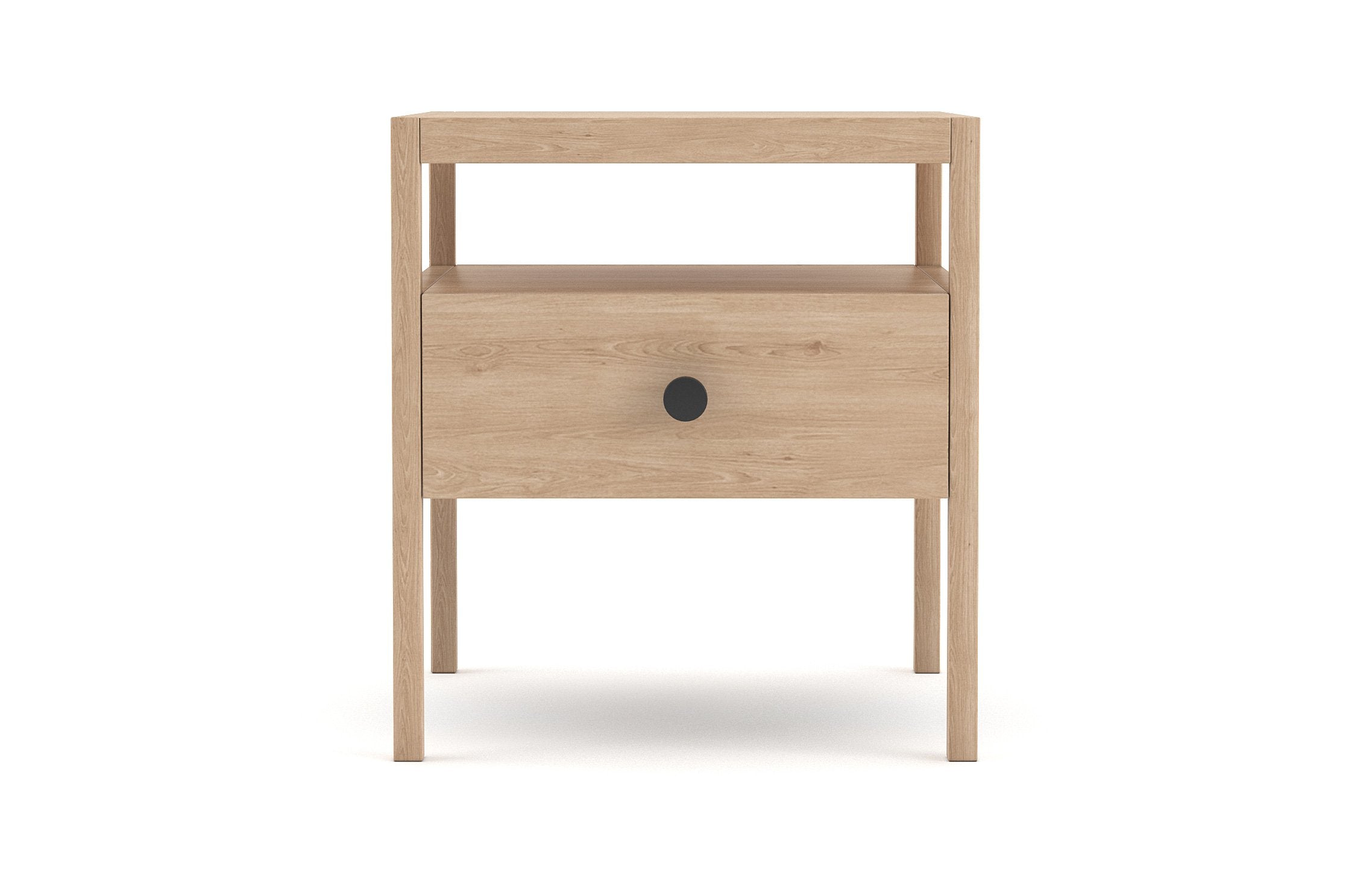Palder Side Table With Black Knob in Maple