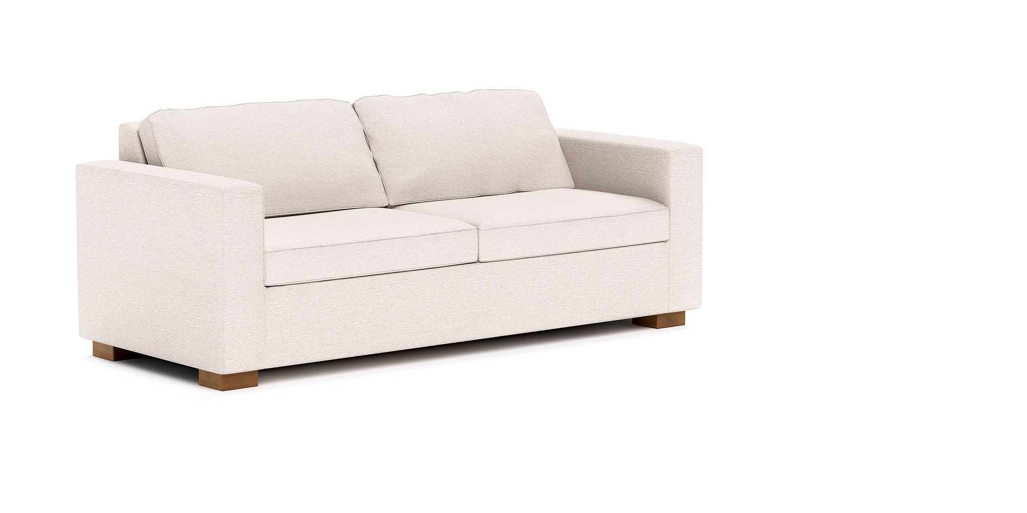 G: Rio Sofa Bed in Queen, shown here in Texture Oyster fabric and Dave Cafe legs.